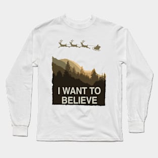 I want to believe in Christmas Card Long Sleeve T-Shirt